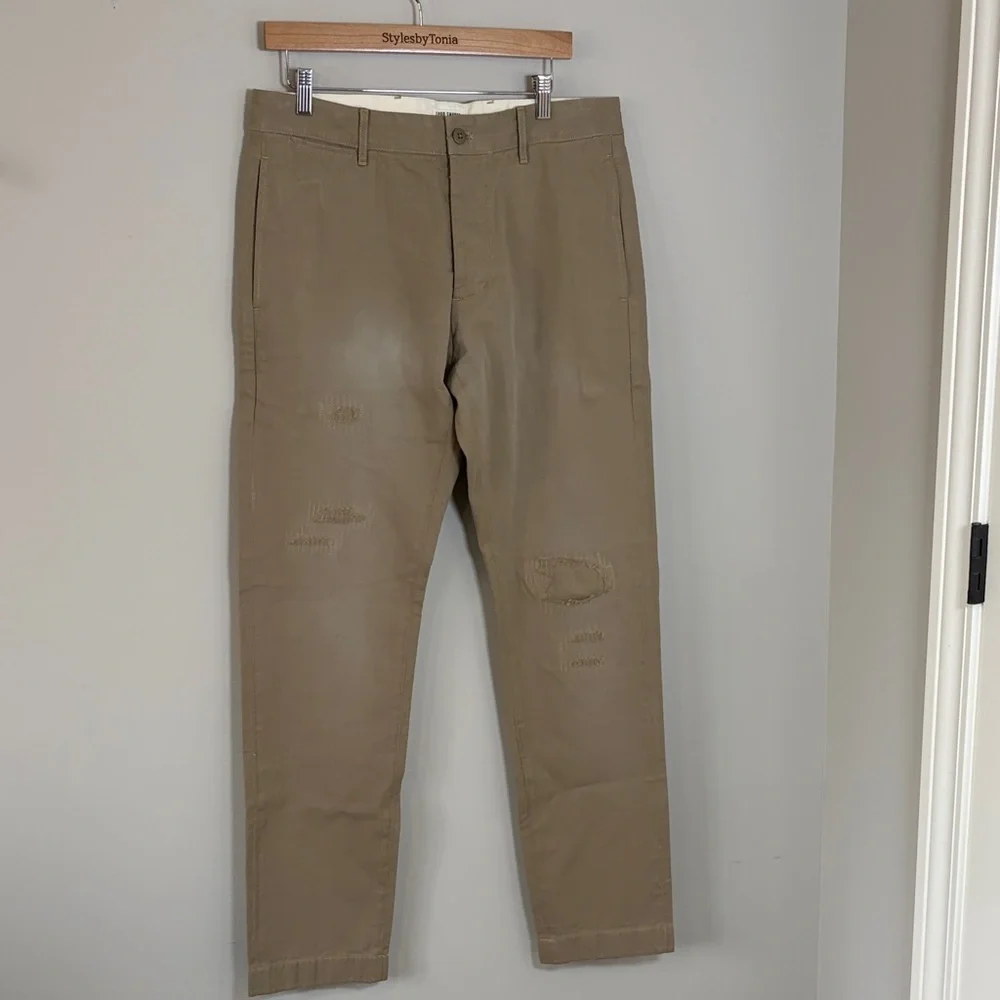Todd Snyder Patch and Repair Selvedge Chino Khaki Japan Mens Sz 32/34 NEW - Picture 3 of 13